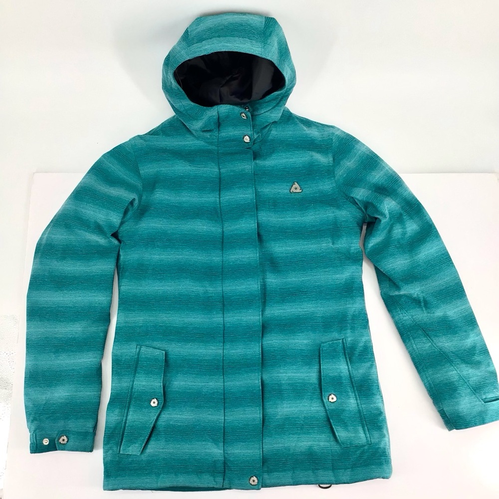Aperture Blue Green Winter Ski Jacket 10,000 mm Waterproof Size Small